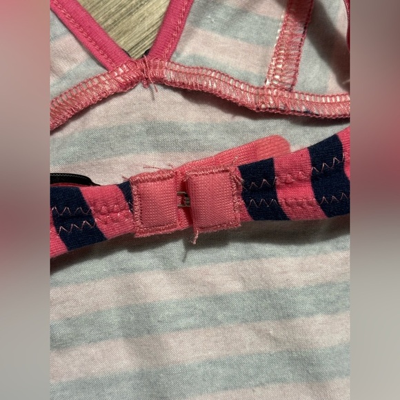 BETSEY JOHNSON INTIMATES TOP | Pink/Blue Stripes | Size L - Picture 5 of 9